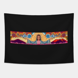 Virgin Mary of Guadalupe Illustration Tapestry