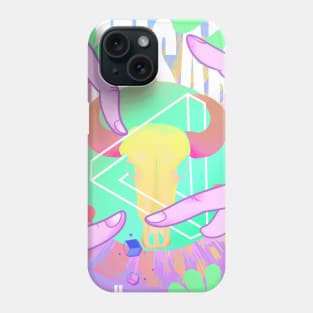 Dope pointing to a bull year drawing Phone Case