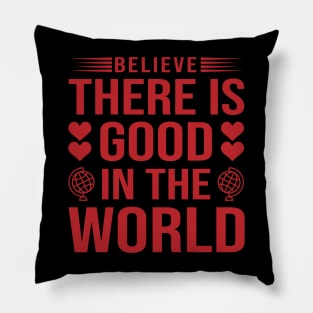 In The World T-Shirt Design Pillow