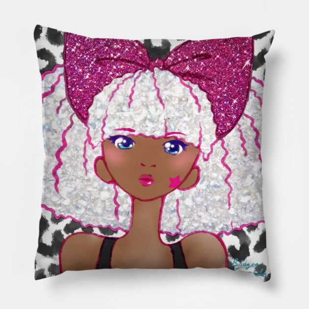 Cute Kawaii Glitter Diva L.O.L. Doll Anime Fan Art Pillow by BonBonBunny