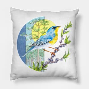 Northern Parula Warbler Pillow