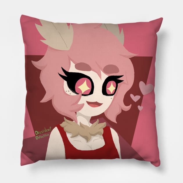 Falena, Moth Girl Pillow by DissidentDetective