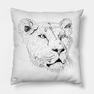 Lion Lioness lioness  Animals King of Beasts Pillow