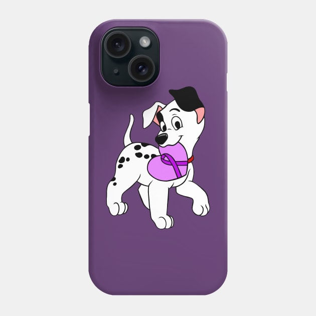 Dalmatian with purple Awareness ribbon Phone Case by CaitlynConnor