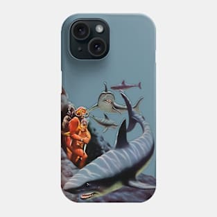 Sharks Terror Horror Danger Ocean Marine Divers Aquatic Water Comic Phone Case