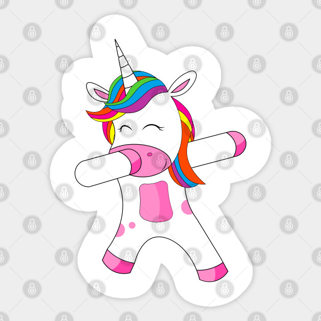 Dabbing Unicorn Unicorn Sticker Teepublic
