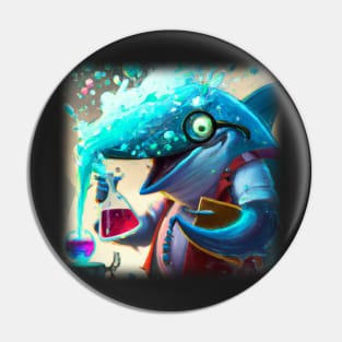 Mad dolphin scientist experimenting Pin