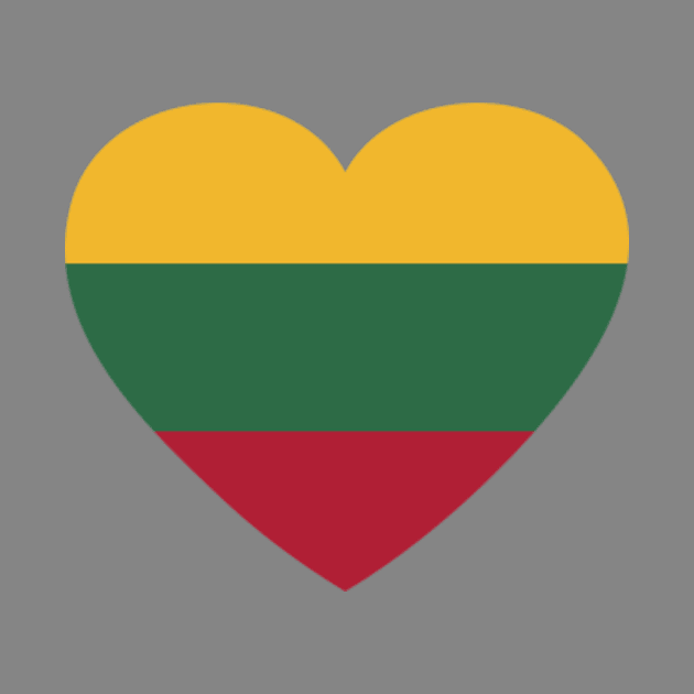 I Love Lithuania // Heart-Shaped Lithuanian Flag by SLAG_Creative