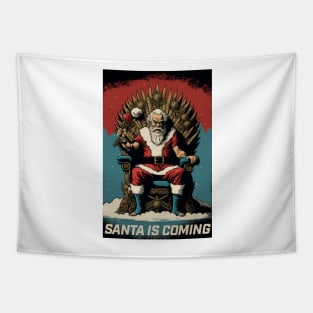 Santa is Coming Tapestry