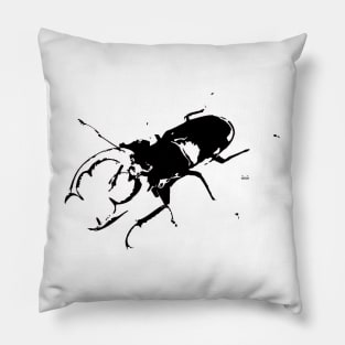 Stag beetle / Swiss Artwork Photography Pillow