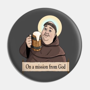 Friar Tuck Drinking a Cold Mug of Beer Pin