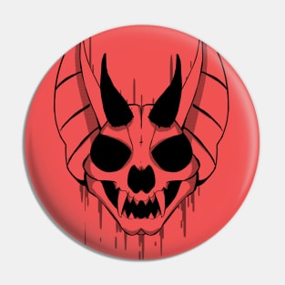 Demon Bat skull (black) Pin