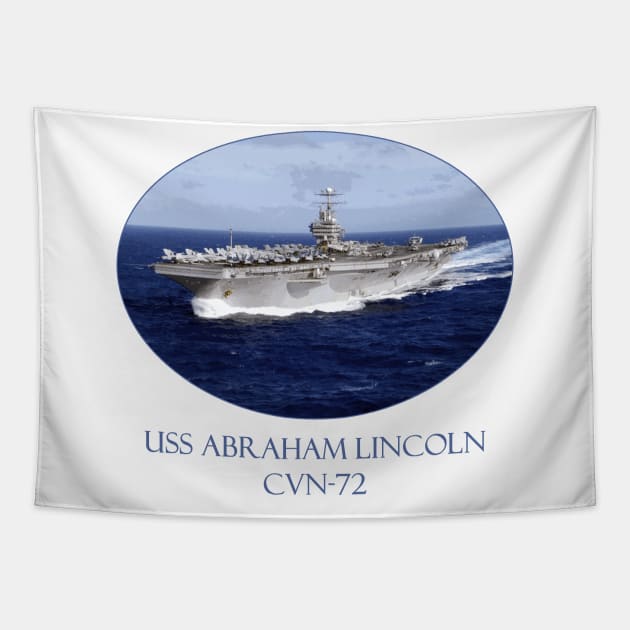 USS Abraham Lincoln CVN-72 Tapestry by Naves