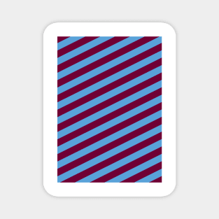 Aston Villa Claret and Blue Angled Stripes Magnet