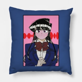 Komi San Blushing || Komi San Can't Communicate Merch Pillow