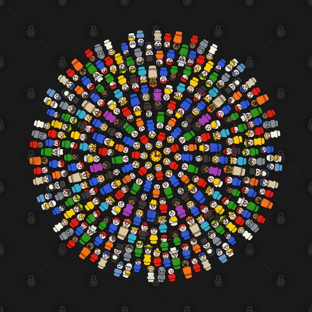 Little People Mandala by Slightly Unhinged