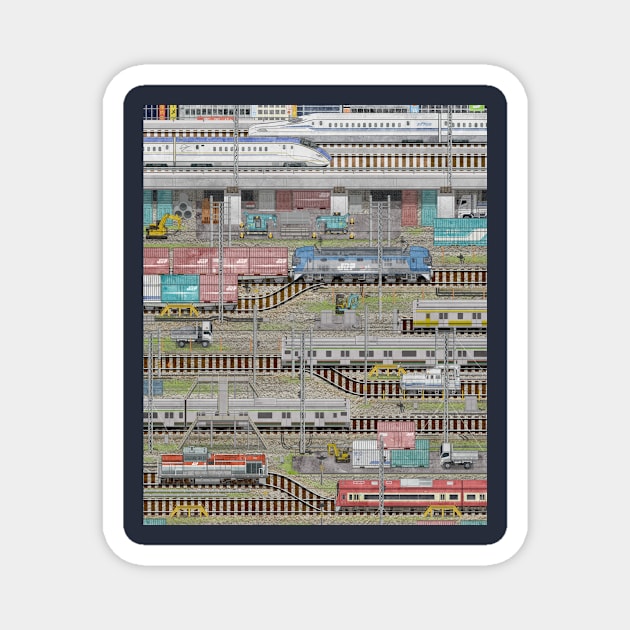 Tokyo Railway Magnet by Capt. Jack