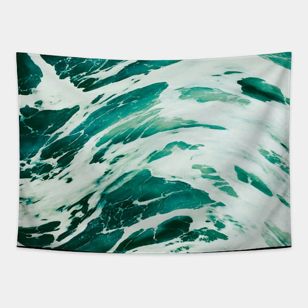 Summer Vibes Marble Waves Tapestry by ArticArtac