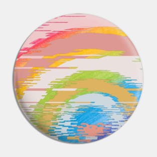 Queer Pride LQBTQ Rainbow Blended Pastel Color Effect Pin