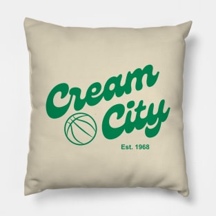 Cream City Basketball Pillow