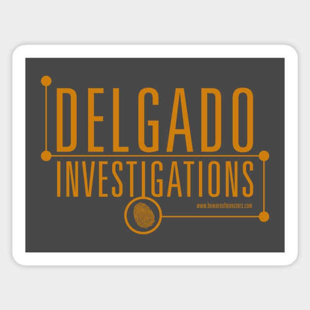 Delgado Investigations - The Others by Jeremy Robinson - Orange - Ufo - Sticker