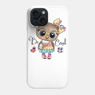 Cute fashion owl in a dress Phone Case