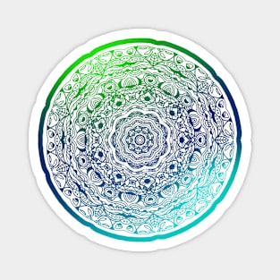 Mandala Greens & Blues Magnet