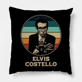 retro elvis costello Pillow