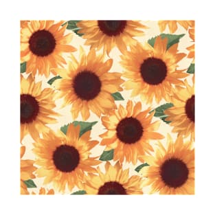 Happy Orange Sunflowers T-Shirt