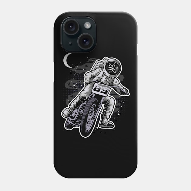 Astronaut Motorbike Cosmos Crypto ATOM Coin To The Moon Token Cryptocurrency Wallet HODL Birthday Gift For Men Women Kids Phone Case by Thingking About