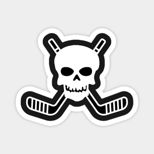 SKULL AND CROSSED HOCKEY STICKS Magnet