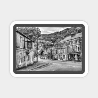 Matlock Bath, Derbyshire, England, Black And White Magnet