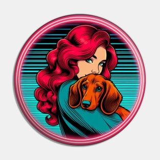 Neon Nostalgia Girl Pin