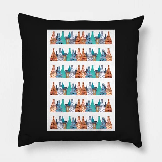 STOKE ON TRENT: COLOURED POT BANKS Pillow by shelleyjayne