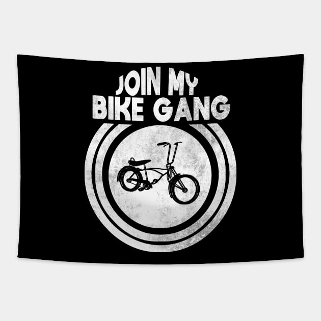 Join My Bike Gang Tapestry by HappyGiftArt