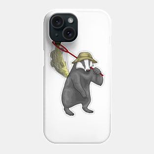 Honey badger Fisher Fishing net Fish Phone Case