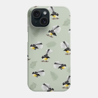 New Zealand Bird Pattern Fantails Phone Case