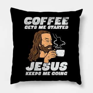 Jesus, Coffee, Christian Faith, Bible Verse, Coffee Lover Pillow