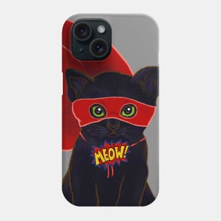 Halloween Kitten Dressed As A Superhero Costume Phone Case