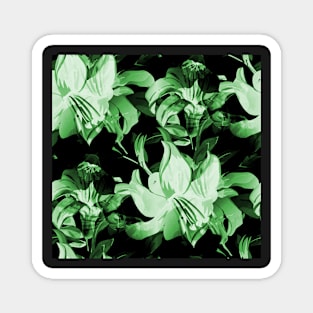 Green Floral Magnet