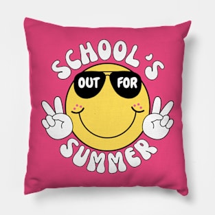 School's Out For Summer Happy Last Day Of School Teacher Summer Pillow