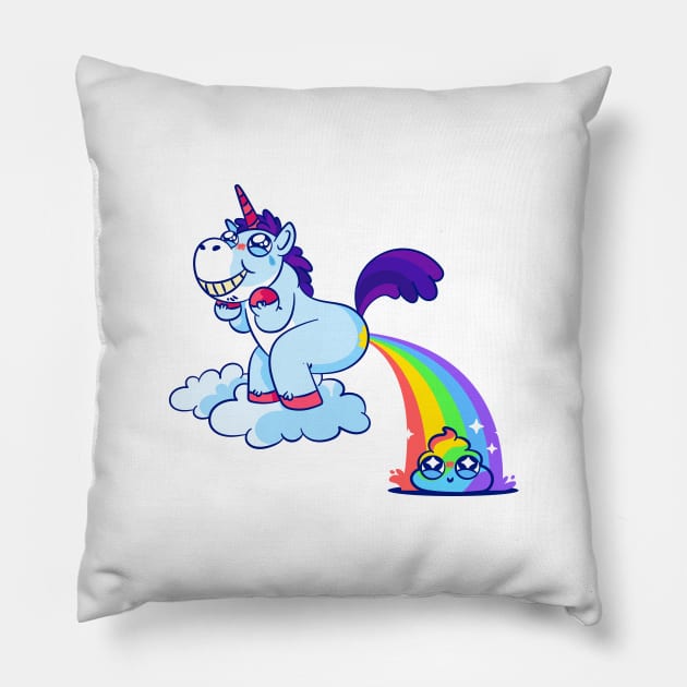 Rainbow Unicorn Poop Pillow by LR_Collections