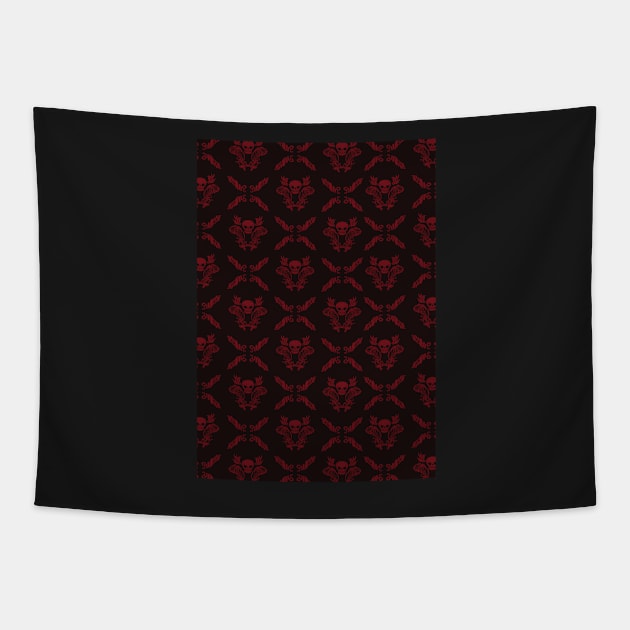 Skull Pattern (vector) Tapestry by luisapizza