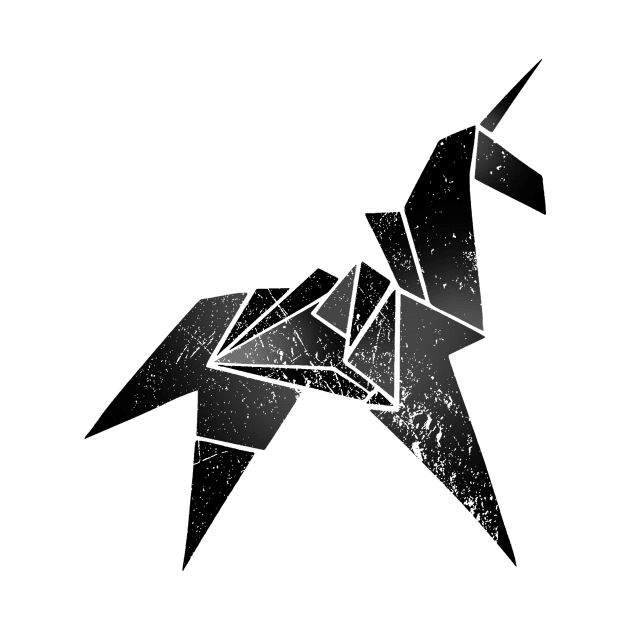 Blade Runner Unicorn Origami (Aged Black) by VanHand