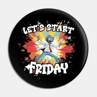 Zombie Friday Fun: Celebrate the Weekend Tee Pin