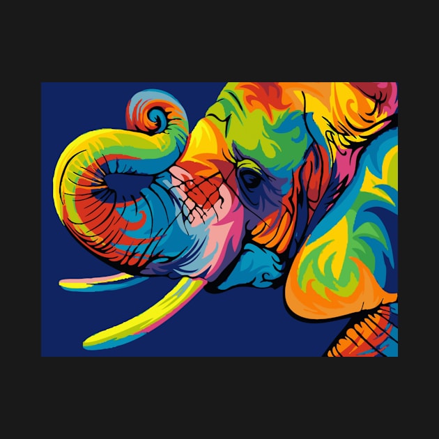 colorful elephant by cubeartalex