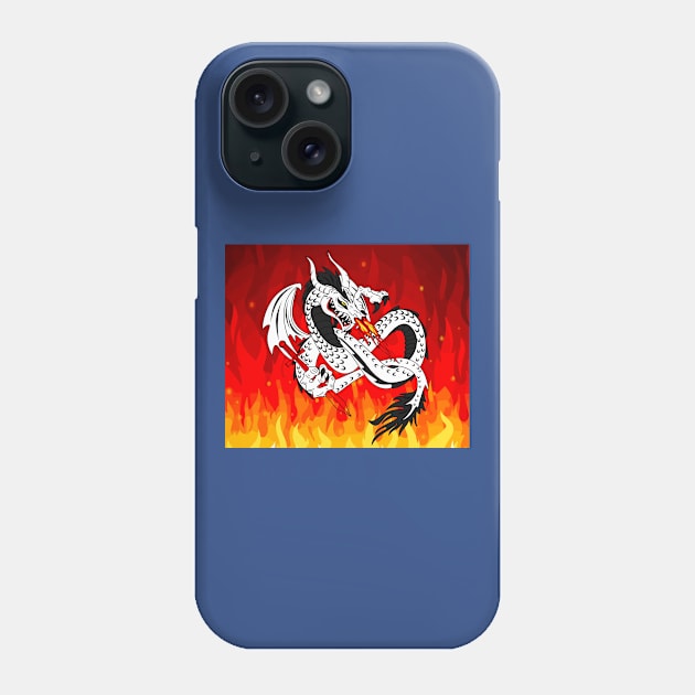 Dragon Motif Fire Flame Kite Phone Case by flofin