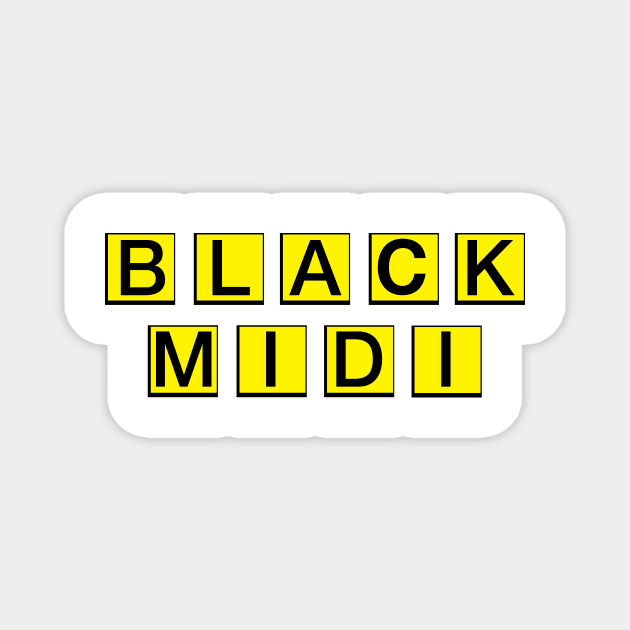 black midi waffle house Magnet by fancyjan