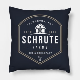 Schrute Farms - Bed & Breakfast - modern vintage logo Pillow