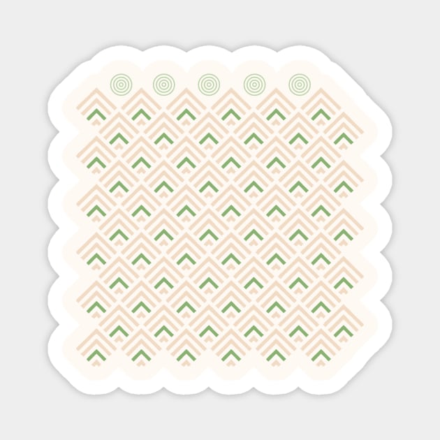 Pink pattern green geometric cute Magnet by carolsalazar